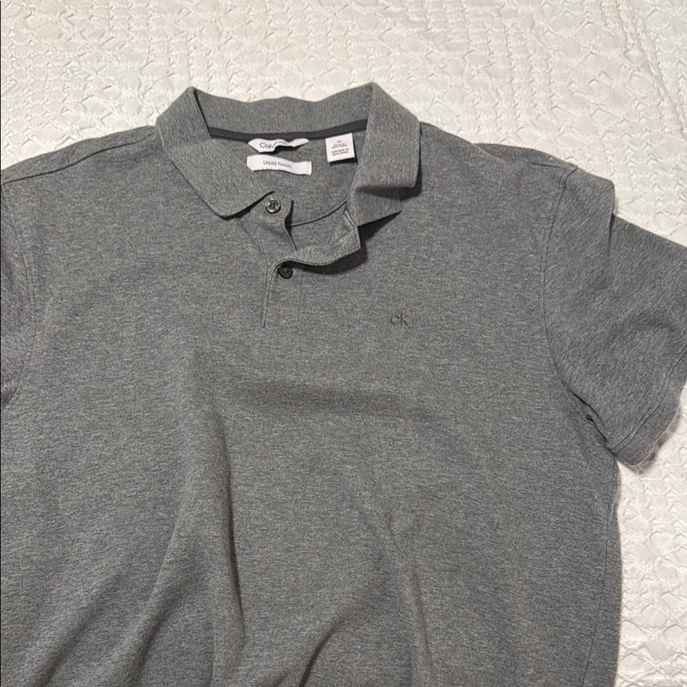 Calvin Klein Men's Gray Polo Shirt